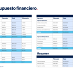Presupuesto para cumplir objetivos financieros